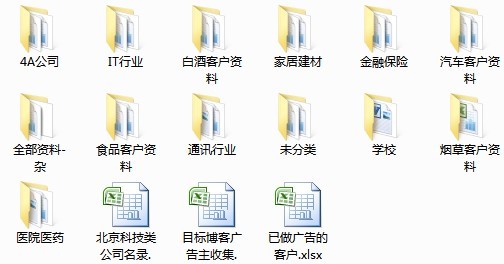 企业客户资料数据